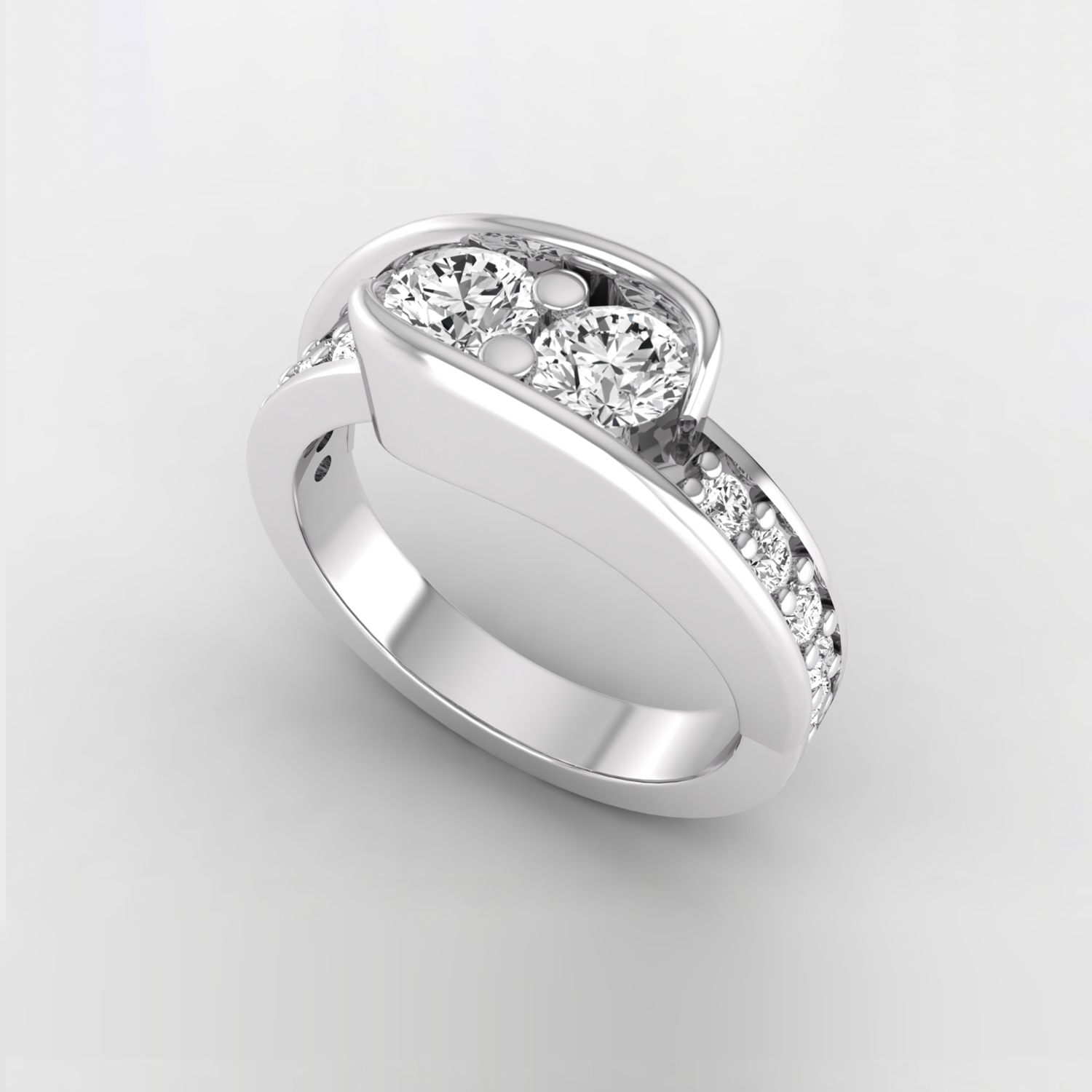 Infinity diamond Wedding Band In 14K Rose Gold | Fascinating Diamonds